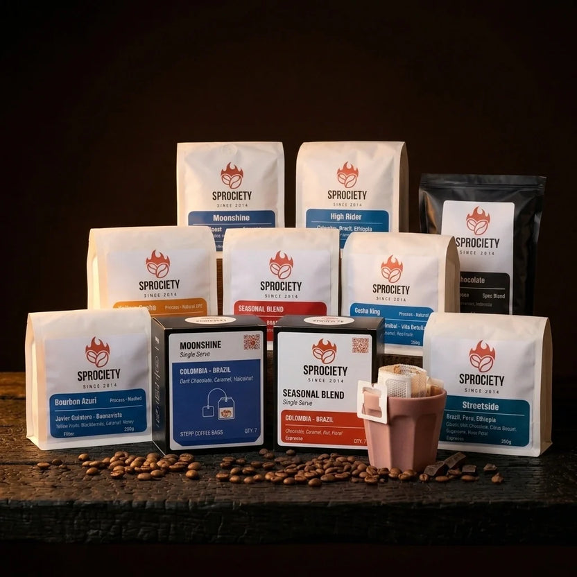 Sprociety full specialty coffee range