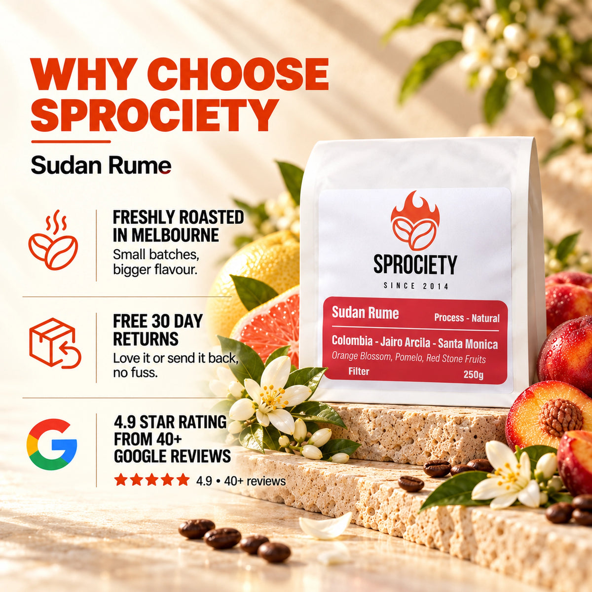 Why choose Sprociety Sudan Rume – 88-point unique Colombian filter coffee