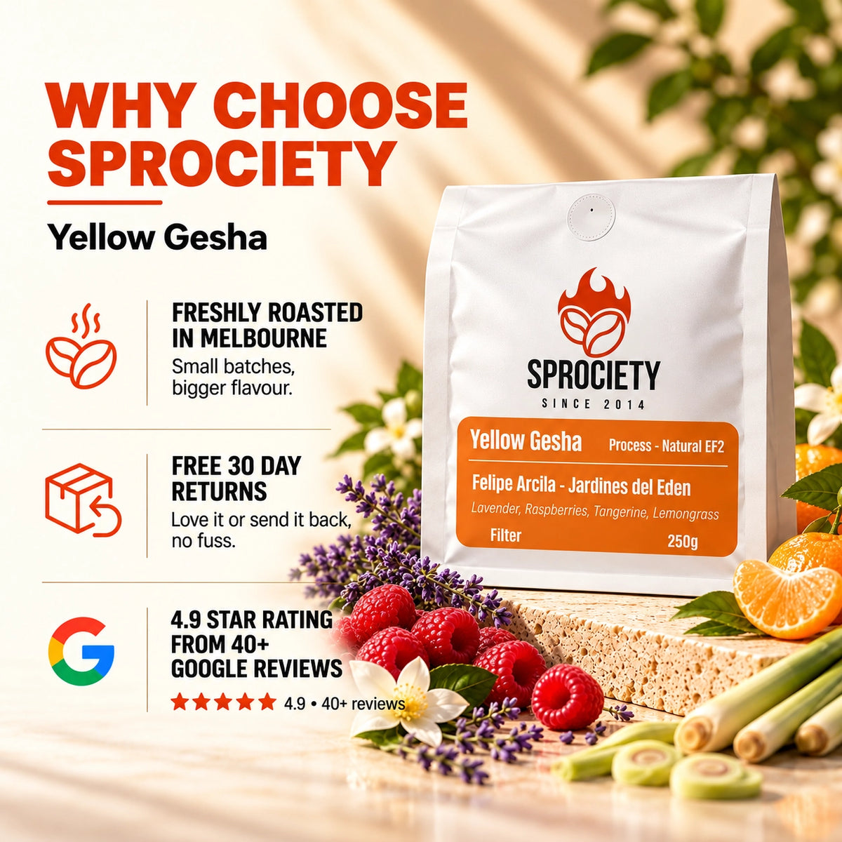 Why choose Sprociety Yellow Gesha – 87-point floral Colombian filter coffee